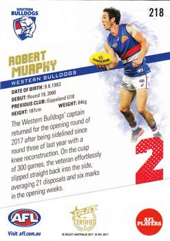 2017 Select Certified #218 Robert Murphy Back